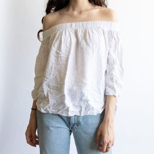 Off the shoulder White Blouse